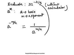 Evaluate Rational Exponents Without A