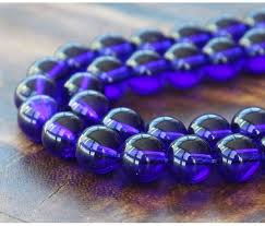 Cobalt Blue Glass Beads 10mm Smooth