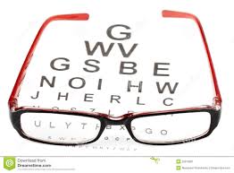 Reading Glasses With Eye Chart Stock Image Image Of Depth