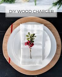 easy diy wood charger plates