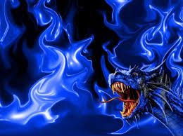 blue flame of blue dragon 3d and cg