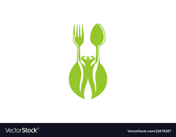 Healthy Food For Body Builder Logo Design Vector Image