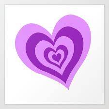 Purple Heart Infinity Art Print By