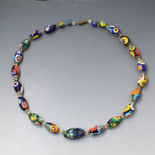 Venetian Oval Millefiori Bead Necklace