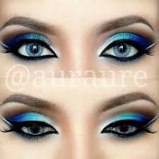 blue green silver eye makeup pictures