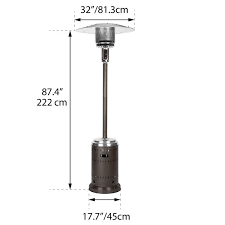 Stainless Brown Propane Patio Heater Rona