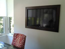 Wall Mounted Tv With Wood Frame