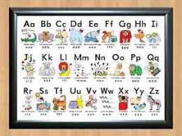 Details About Silly Alphabet Poster Learn My Abc Chart Fun Children Educational A4 Photo Print