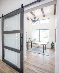 2 panels doors, bypass doors. Three Panel Glass Sliding Barn Door White Shanty