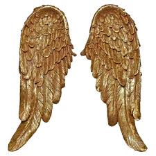 Wall Mounted Angel Wings Golden Angel