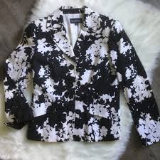 Evan Picone Floral Suit Jacket Blazer Size 6