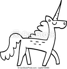 If you would like to print this out and color it, here is the link to the printable file happy unicorn coloring book page. Line Drawing Cartoon Mystical Unicorn Canstock