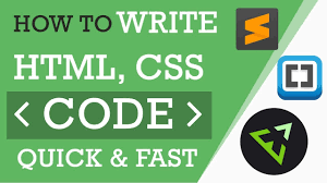 emmet write html css code very