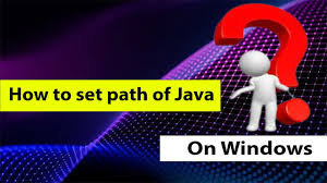 how to set path of java on windows