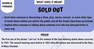 meaning of the helpful term sold out