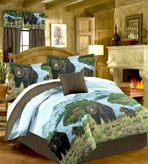 Black Bear Cubs Comforter Set Sheet Set