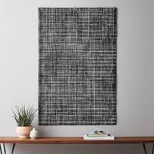 Black White Weave Pattern Tapestry