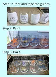 Summer Wine Glass Painting Craft With