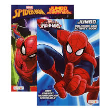 Marvel captain marvel jumbo раскраска и движения книга закладок на задней крышки. Spiderman Coloring Book Bazicstore