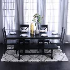 Two tone dining tables with brown table top and black legs. Black Dining Room Sets Kitchen Dining Room Furniture The Home Depot