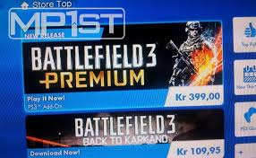 battlefield 3 premium pops up on psn