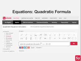Equations Quadratic Formula You