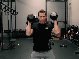 dumbbell hang power clean and press