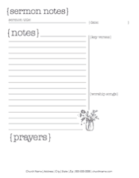 Printable note cards by canva. Free Sermon Notes Templates Churchart Online Blog