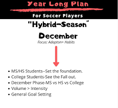 year long plan for soccer players december