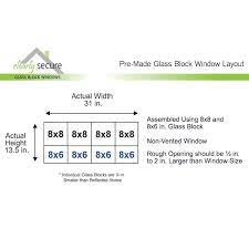Non Vented Clear Glass Block Window
