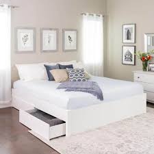 white king 4 post platform bed with