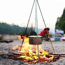 Here are five simple fire safety tips for your next camping adventure. Outdoor Camping Campfire Tripod Portable Hanging Pot Stent Campfire Tripod Aluminium Stent Amazon De Sport Freizeit