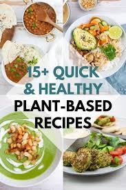 15 quick healthy plant based recipes