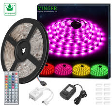 Details About Minger Rgb Led Strip Lights Waterproof 16 4ft Smd 5050 Rope Lighting Color