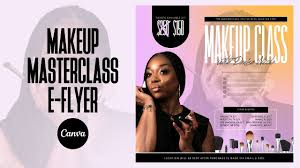makeup cl e flyer tutorial in canva