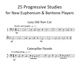 25 Progressive Studies For New Euphonium And Baritone Players Bass Clef Duncan Music Press