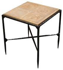 Outback Side Table Elm Iron