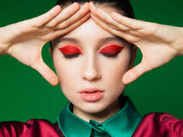 bright coloured eye makeup is the