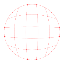 circle with a grid inside