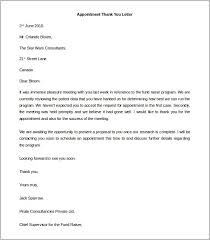Thank You Letter Interview Doc Sample Refference Letters