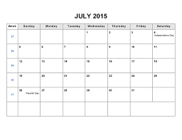 Printable Blank Monthly Calendar 2015 Part 2 2 Kiddo Shelter