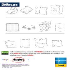free pillows 2d cad dwg file