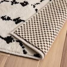 carnegy avenue non slip rug pad gripper for 8 x 10 area rugs hard floor anti skid carpet mat white