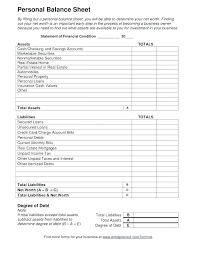 Valuation Whats It Worth Simple Net Statement Template