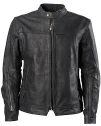 Walker Perforated Black Leather Jacket Jackets