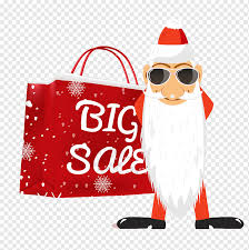 Papá Noel regalo de papel de Navidad, santa bolsa de compras wordart s,  plantilla de diseño de logo gratis, texto, Decoración navideña png | PNGWing
