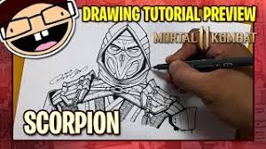 This spear attack was a formidable weapon against the other mortal kombat characters. Preview How To Draw Scorpion Mortal Kombat 11 Narrated Easy Step By Step Tutorial Youtube