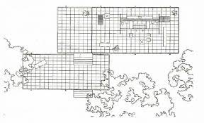Plan Of Farnsworth House By Mies Van