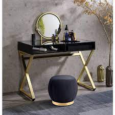 coleen black and gold vanity desk