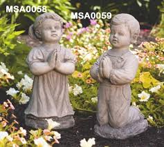 Large Praying Girl Garden Statue 20 Inch